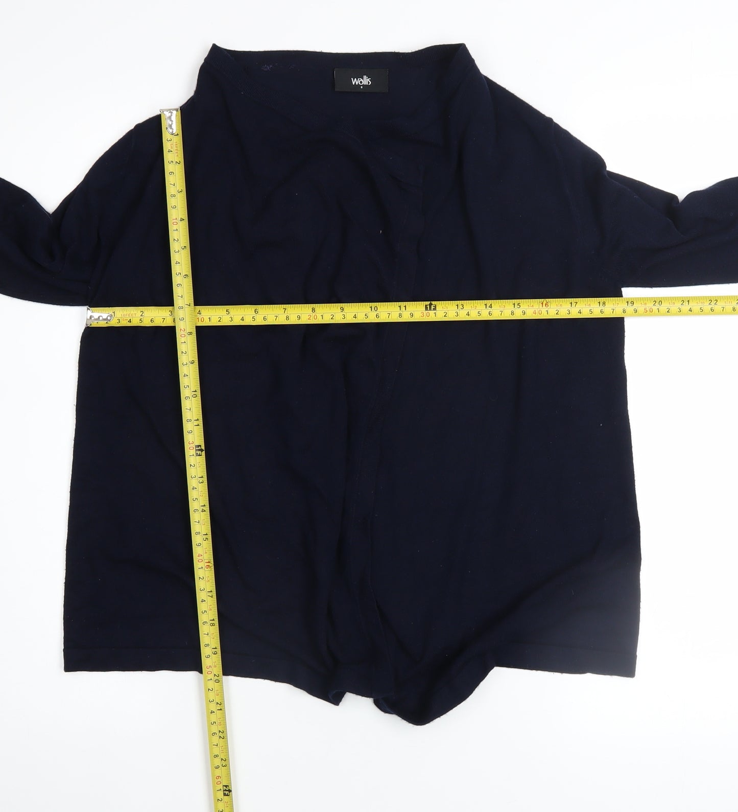 Wallis Women's Black Open Knit Cardigan UK S Regular Fit