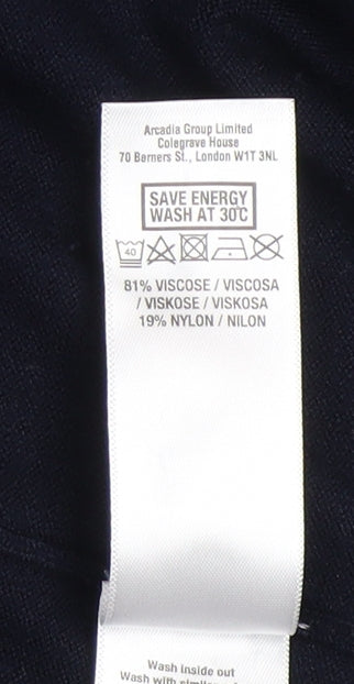 Wallis Women's Black Open Knit Cardigan UK S Regular Fit