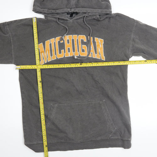 Missguided Women’s Grey Michigan Hoodie UK 8 Cotton Blend Pullover