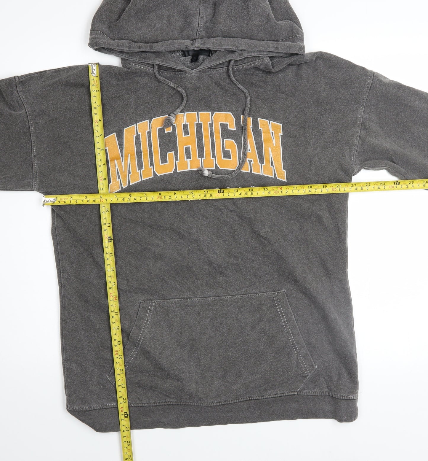 Missguided Women’s Grey Michigan Hoodie UK 8 Cotton Blend Pullover
