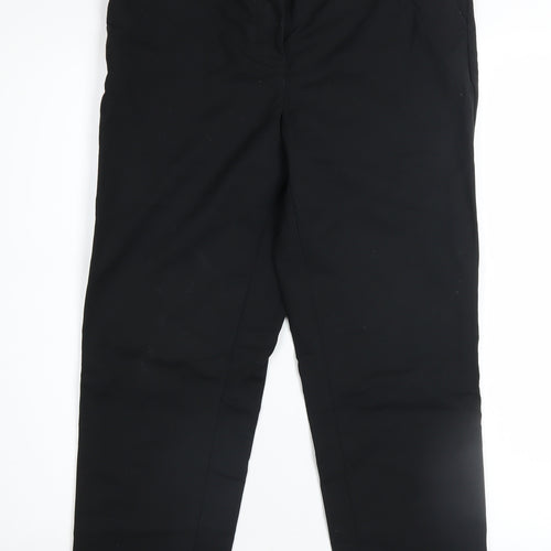 Marks and Spencer Women's Black Slim Fit Twill Trousers Size 10