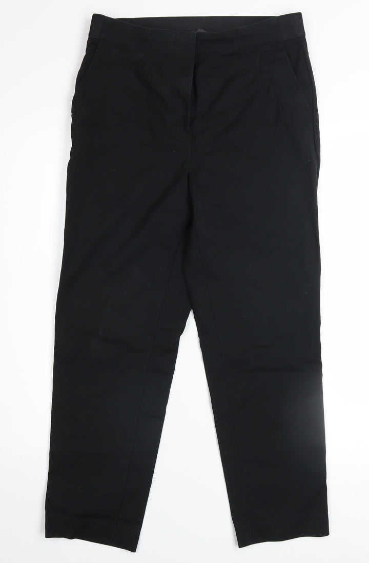 Marks and Spencer Women's Black Slim Fit Twill Trousers Size 10