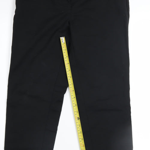 Marks and Spencer Women's Black Slim Fit Twill Trousers Size 10