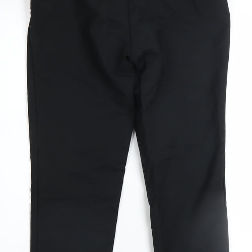 Marks and Spencer Women's Black Slim Fit Twill Trousers Size 10