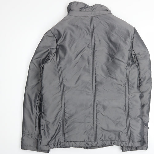Debenhams Women’s Grey Size 14 Mid-Length Quilted Full Zip Jacket