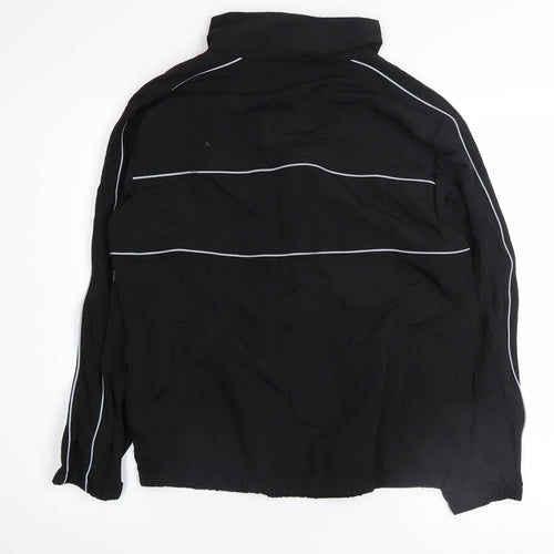 Primark Boys Black 12-13 Years Track Jacket Full Zip Lightweight