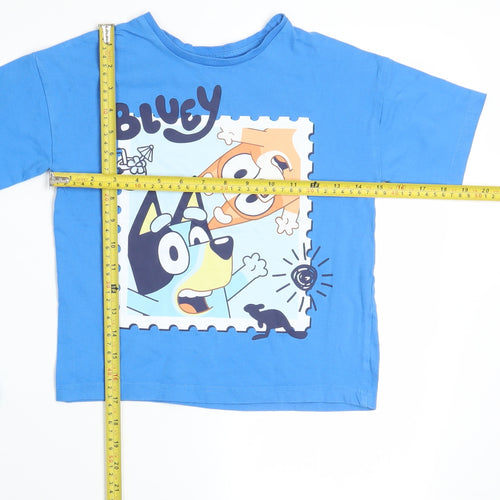 George Boys Bluey Blue Short Sleeve Pyjama Set 5-6 Years 100% Cotton
