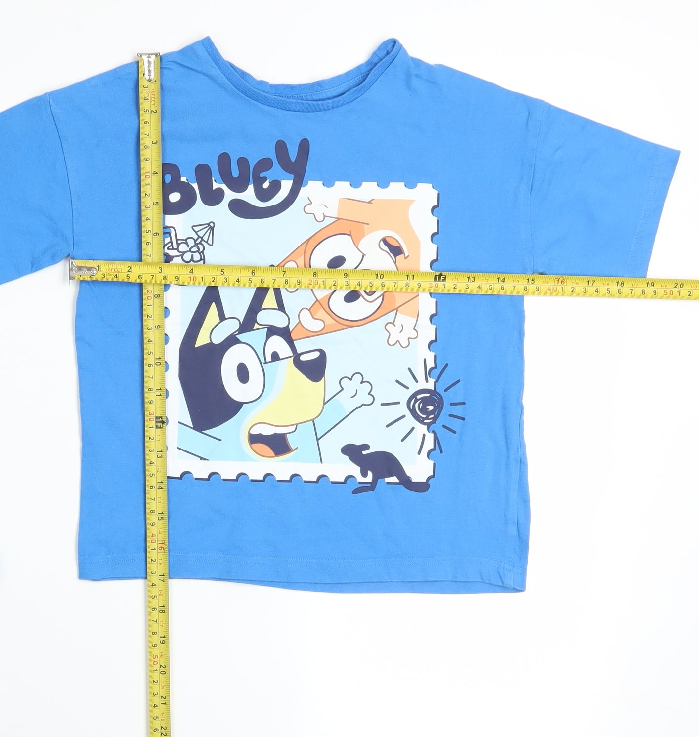 George Boys Bluey Blue Short Sleeve Pyjama Set 5-6 Years 100% Cotton