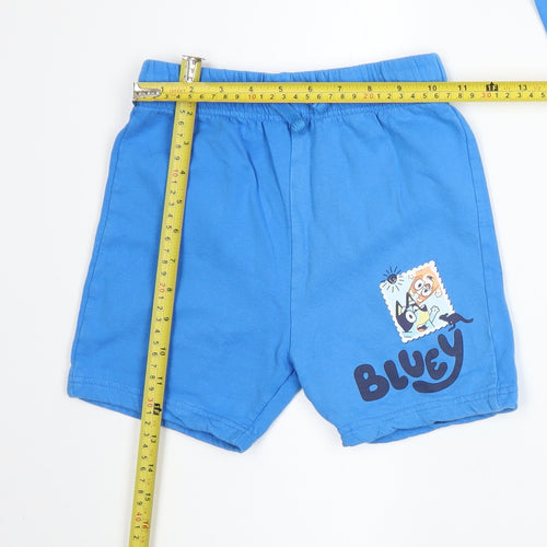 George Boys Bluey Blue Short Sleeve Pyjama Set 5-6 Years 100% Cotton