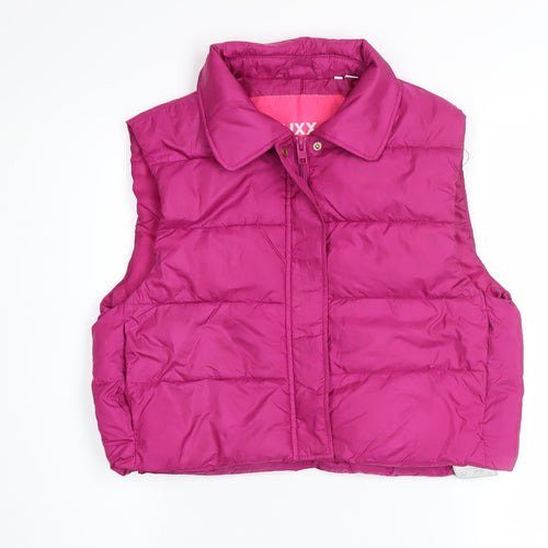 JJXX Womens Pink XS Puffer Gilet Quilted Lightweight Waistcoat