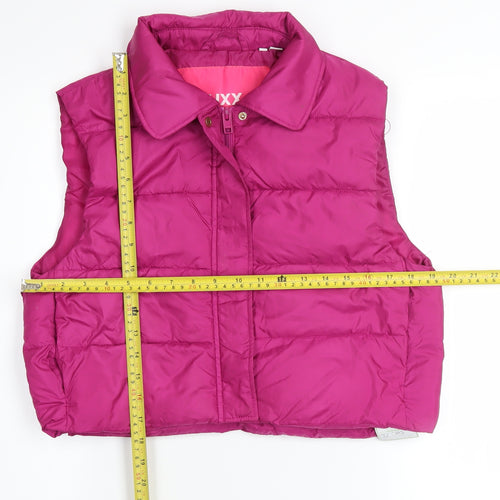 JJXX Womens Pink XS Puffer Gilet Quilted Lightweight Waistcoat