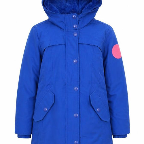 GAP Kids Girls Blue Hooded Winter Parka Coat 6-7 Years Long Sleeve