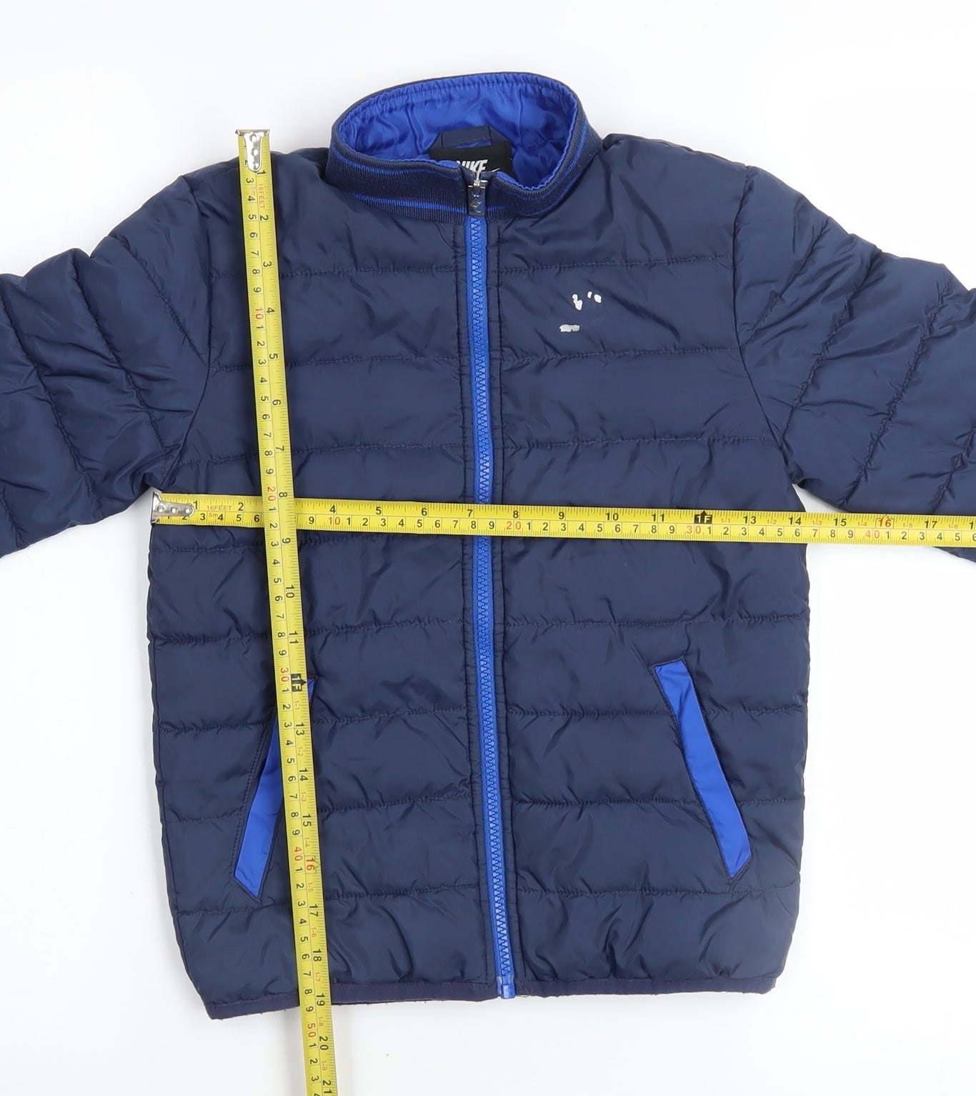 Nike Boys Blue 6-7 Years Puffer Jacket Lightweight Winter Coat