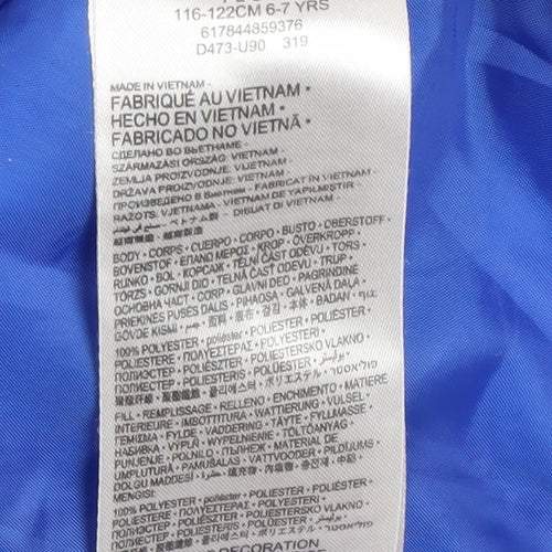 Nike Boys Blue 6-7 Years Puffer Jacket Lightweight Winter Coat