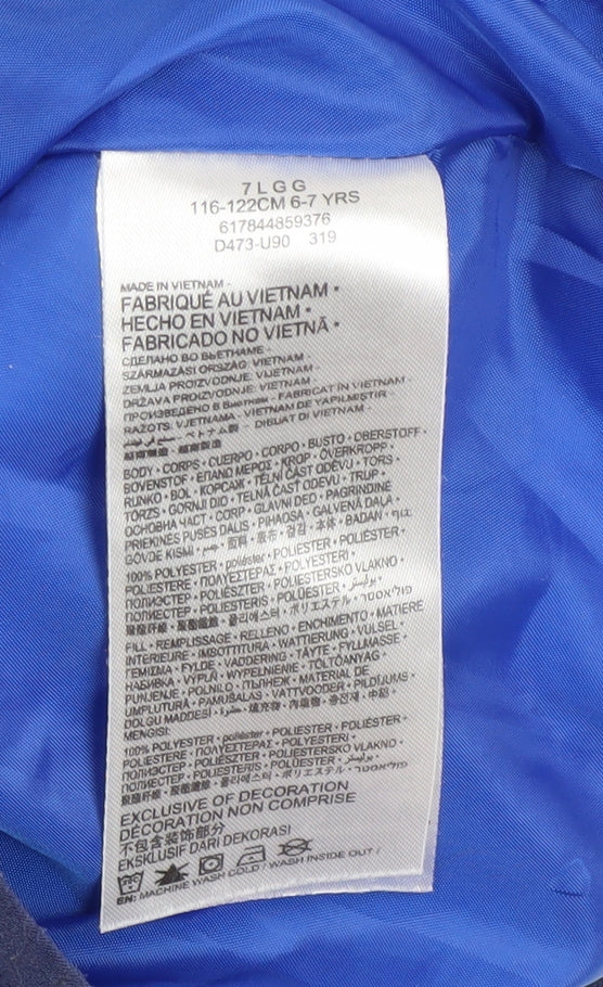Nike Boys Blue 6-7 Years Puffer Jacket Lightweight Winter Coat