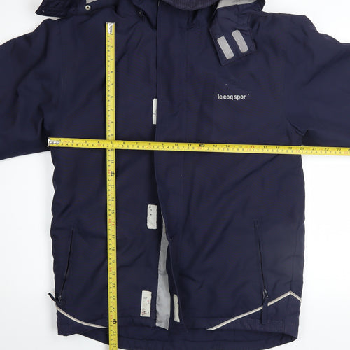 Le Coq Sportif Boys Blue Hooded Puffer Jacket 16 Years Winter Waterproof