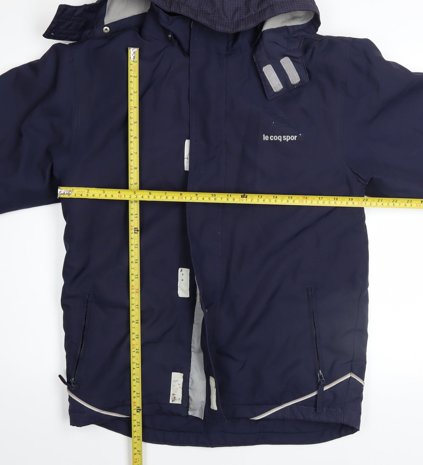 Le Coq Sportif Boys Blue Hooded Puffer Jacket 16 Years Winter Waterproof