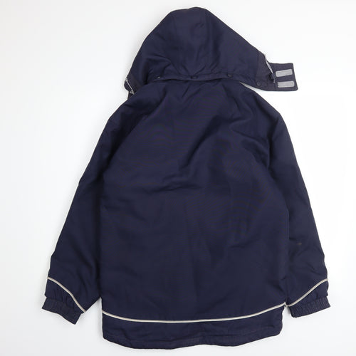 Le Coq Sportif Boys Blue Hooded Puffer Jacket 16 Years Winter Waterproof