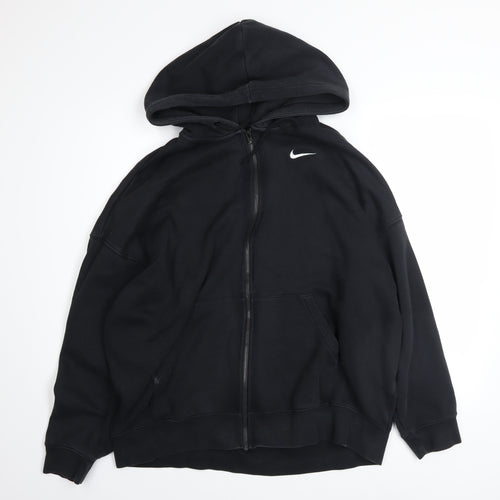 Nike Men's Black Full Zip Hoodie Size S Fleece Sweatshirt