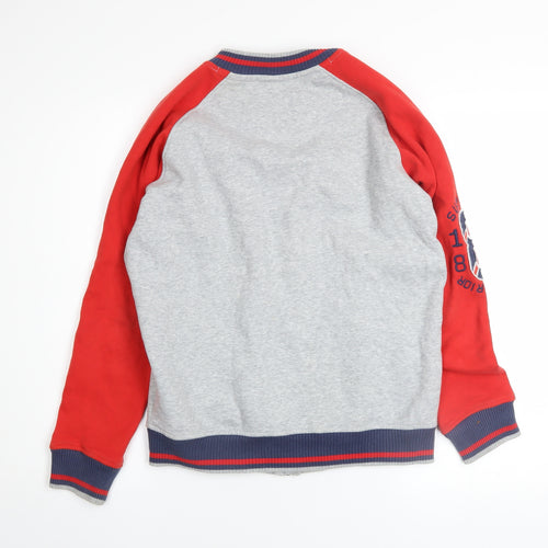 Marks and Spencer Boys Grey & Red Full Zip Hoodie 13-14 Years Superior 84 Design