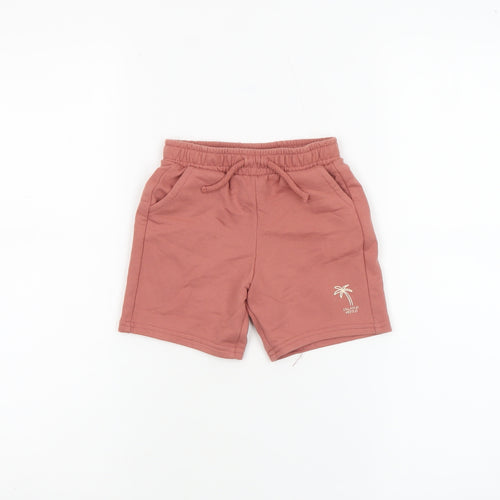 Dunnes Stores Unisex Baby Brown Drawstring Shorts 18-24 Months Cotton Blend