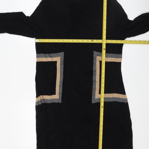 Monari Women’s Black Colourblock Shift Dress Size 18