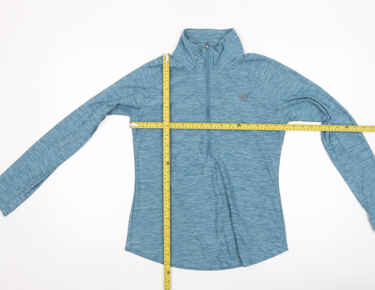 New Balance Women Blue Long Sleeve 1/4 Zip Athletic Top Size S