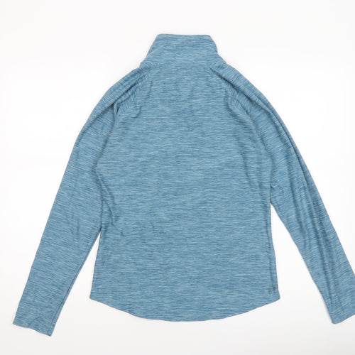 New Balance Women Blue Long Sleeve 1/4 Zip Athletic Top Size S
