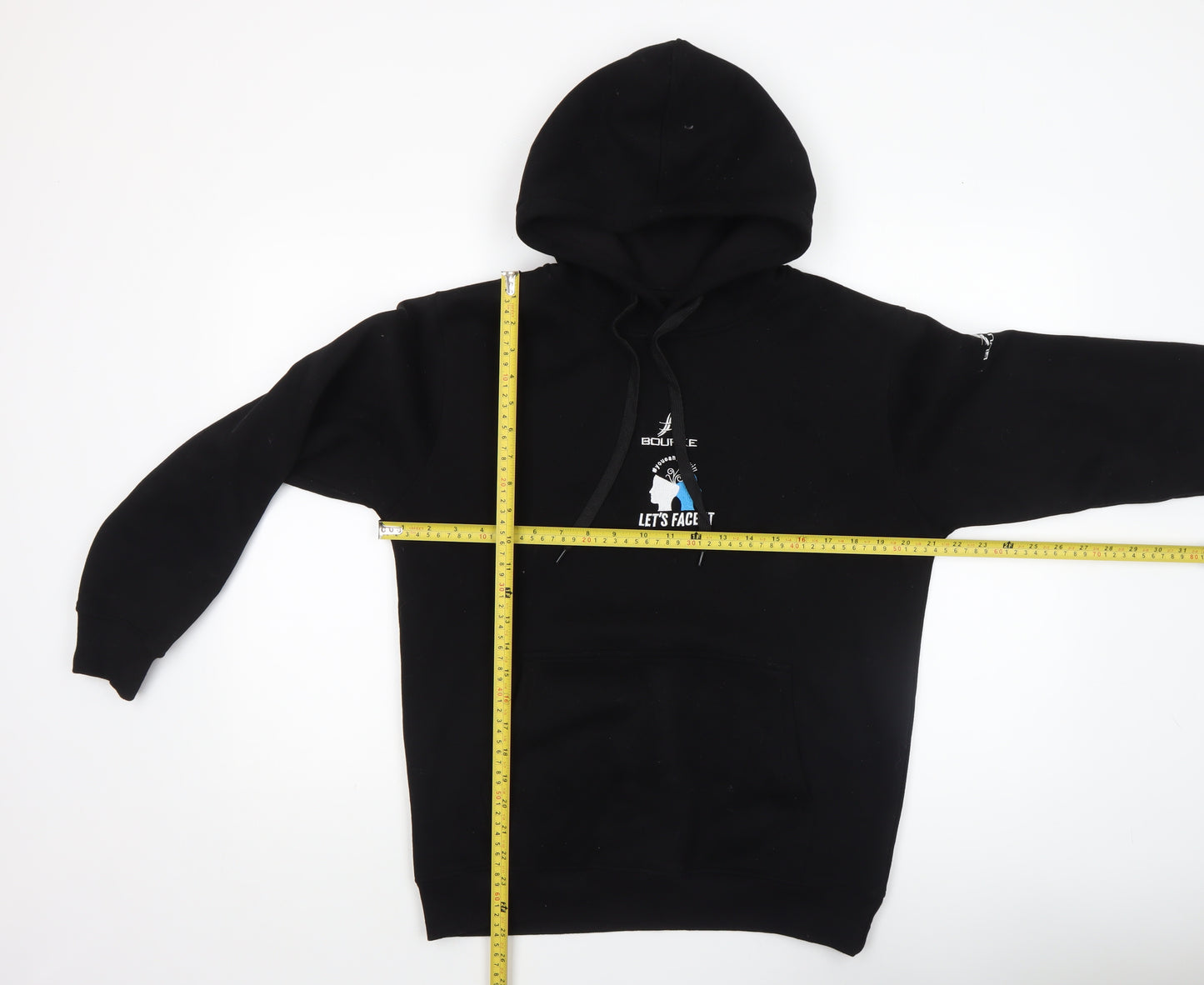 Bourke Men's Black Pullover Hoodie Medium Graphic Sports Sweatshirt
