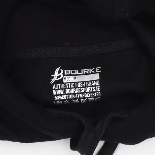 Bourke Men's Black Pullover Hoodie Medium Graphic Sports Sweatshirt