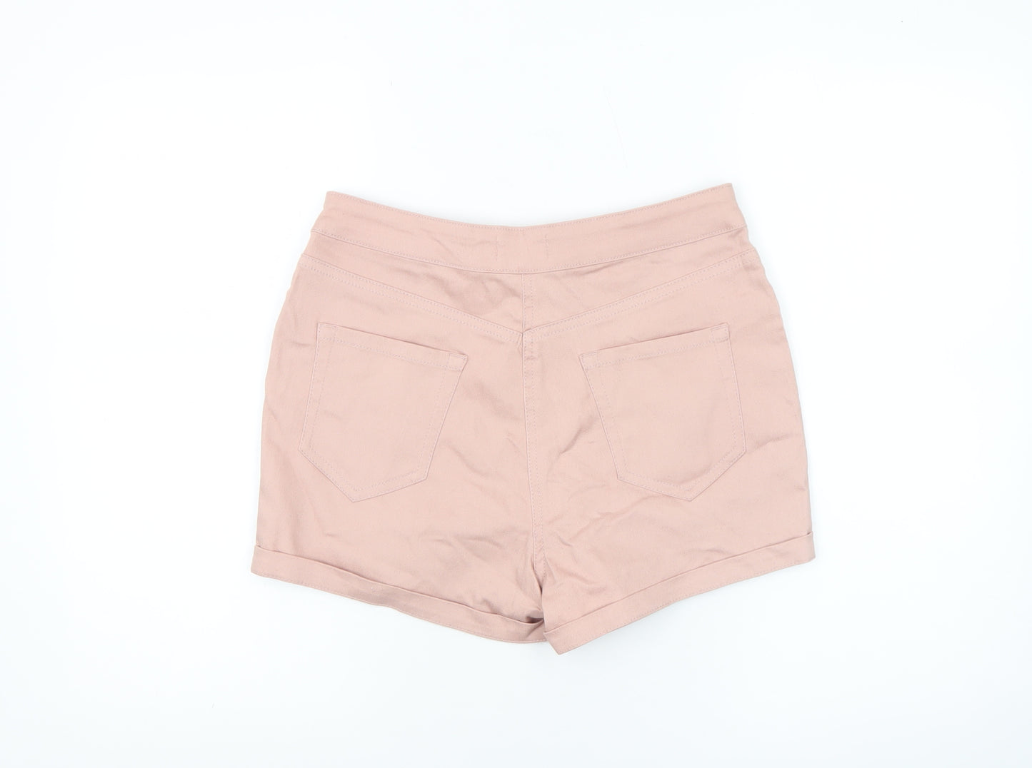 Matalan Women’s Pink Chino Denim Shorts Size 10 Stretch Casual