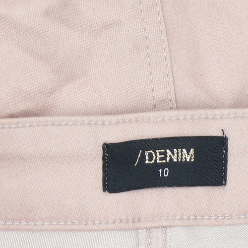 Matalan Women’s Pink Chino Denim Shorts Size 10 Stretch Casual