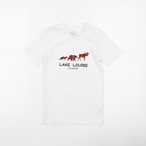 Rocky Mountain Boys White Animal Print T-Shirt 4-5 Years