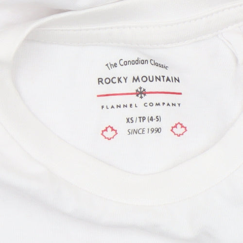 Rocky Mountain Boys White Animal Print T-Shirt 4-5 Years