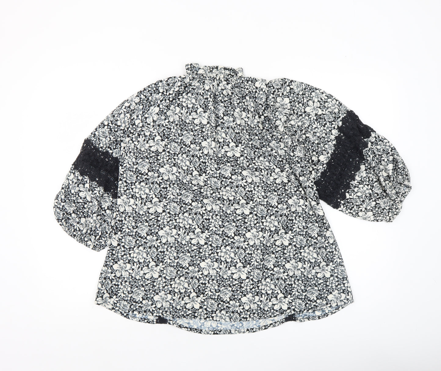 Dorothy Perkins Women's Floral Black Tunic Blouse UK12