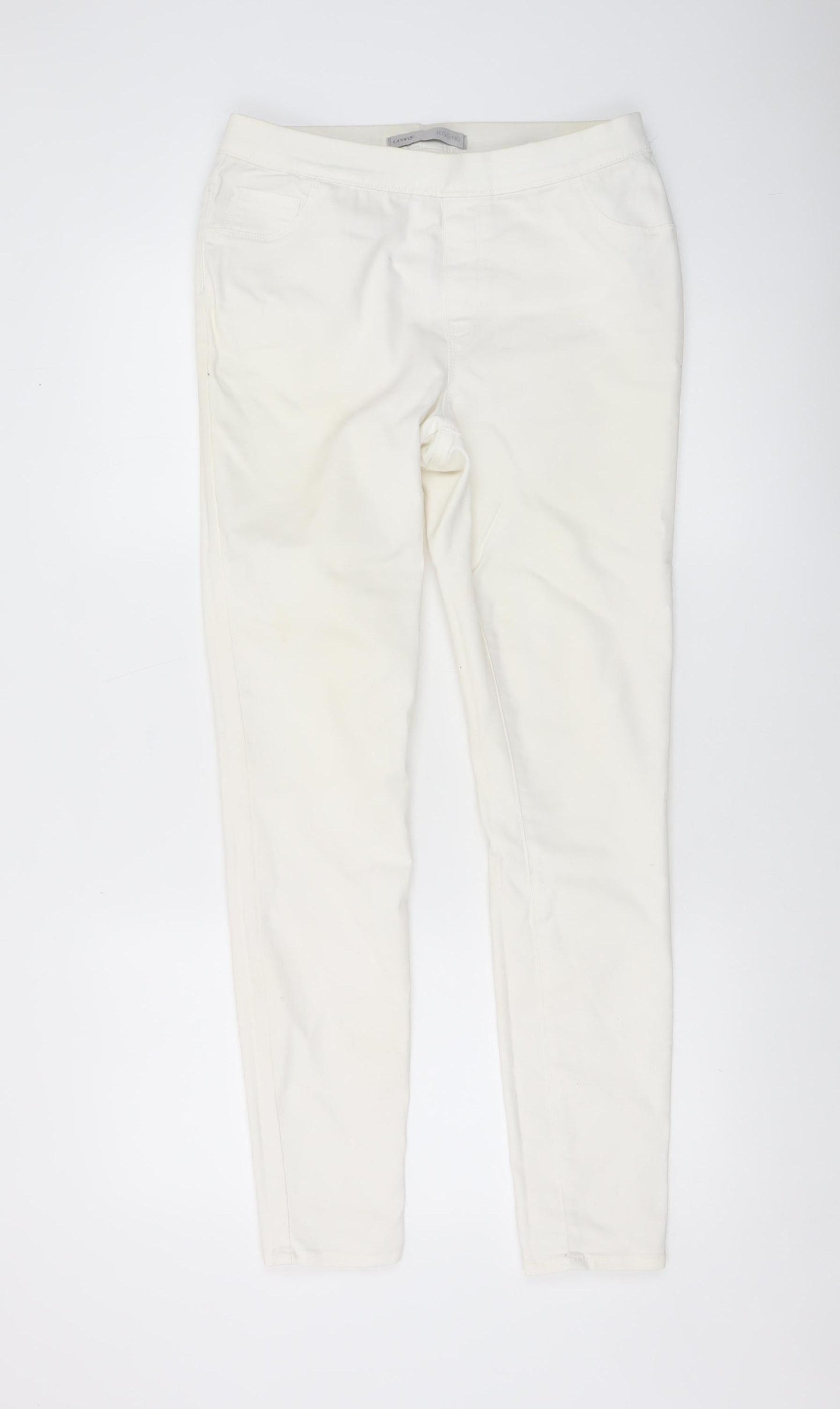 George Women’s Ivory Skinny Stretch Jeans Size 12