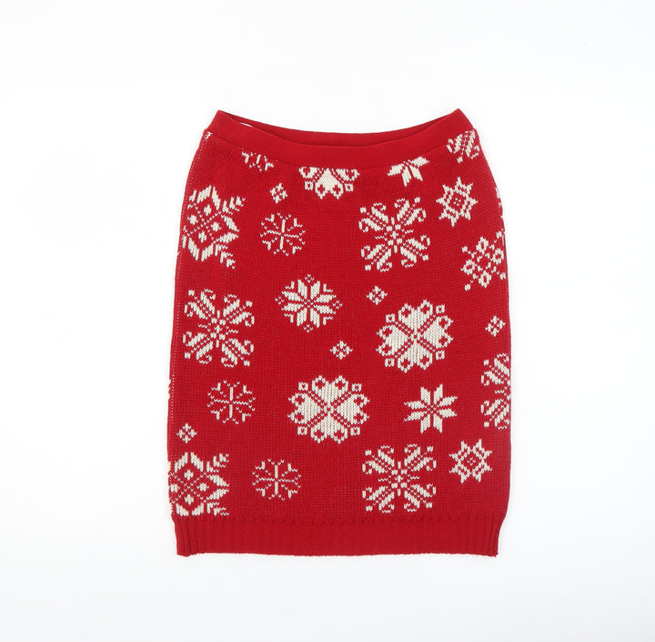 Jeffrey Rogers Womens Red Fair Isle Knit Pencil Skirt Size 10