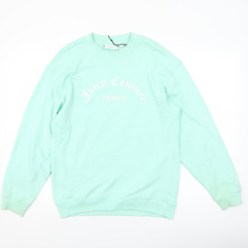 Juicy Couture Girls Green Pullover Sweatshirt Size 14-15 Years Crew Neck
