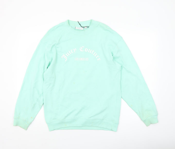 Juicy Couture Girls Green Pullover Sweatshirt Size 14-15 Years Crew Neck