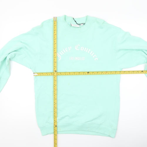 Juicy Couture Girls Green Pullover Sweatshirt Size 14-15 Years Crew Neck