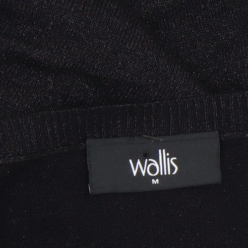 Wallis Women’s Black Relaxed Fit Knit Jumper Size 14 Dolman Sleeve