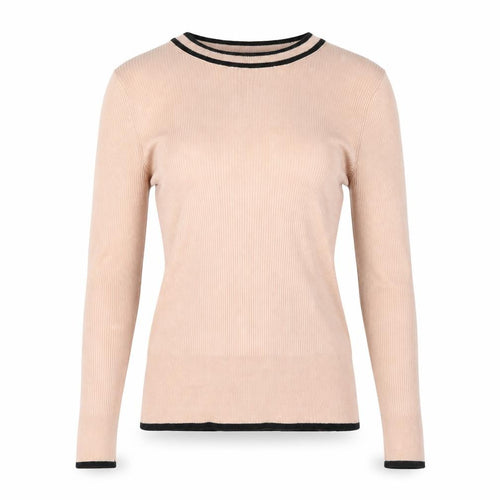 Marks and Spencer Women's Beige Crew Neck Long Sleeve Jumper Size 10