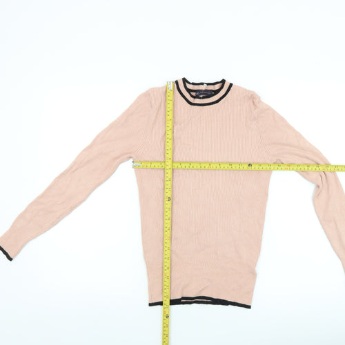 Marks and Spencer Women's Beige Crew Neck Long Sleeve Jumper Size 10