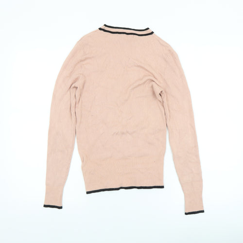 Marks and Spencer Women's Beige Crew Neck Long Sleeve Jumper Size 10