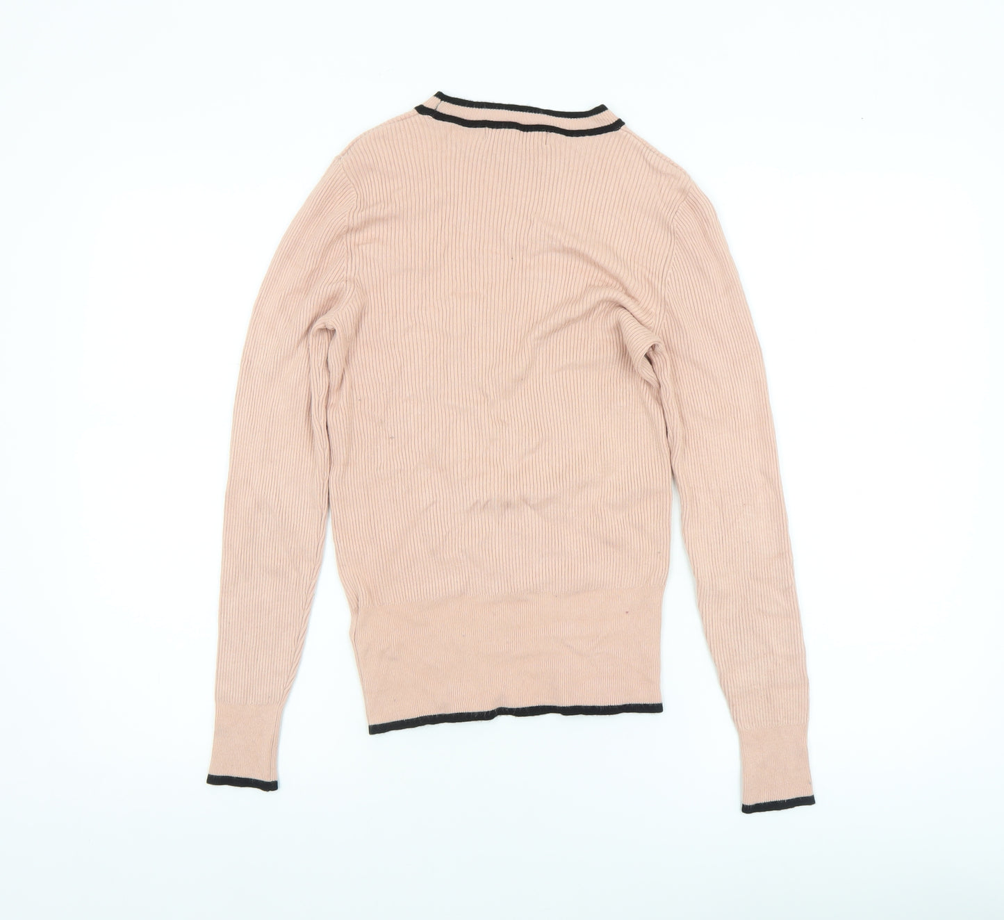 Marks and Spencer Women's Beige Crew Neck Long Sleeve Jumper Size 10