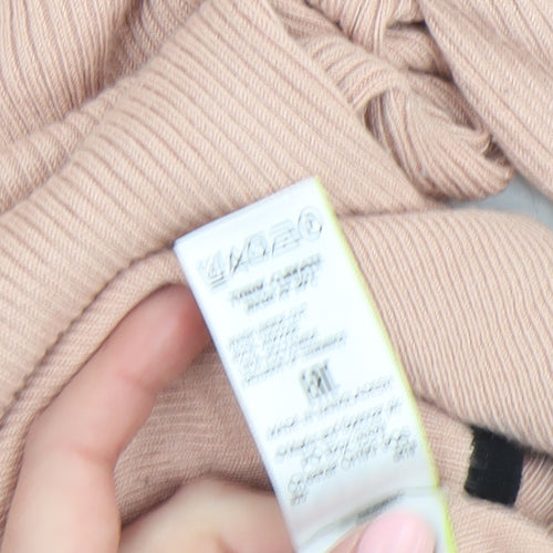 Marks and Spencer Women's Beige Crew Neck Long Sleeve Jumper Size 10