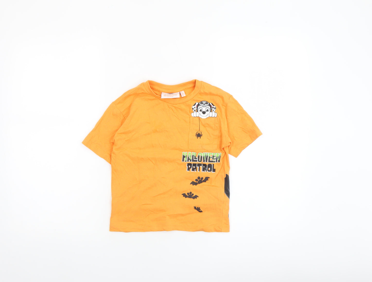Nickelodeon Paw Patrol Boys Orange Halloween Short Sleeve T-Shirt 4-5 Years