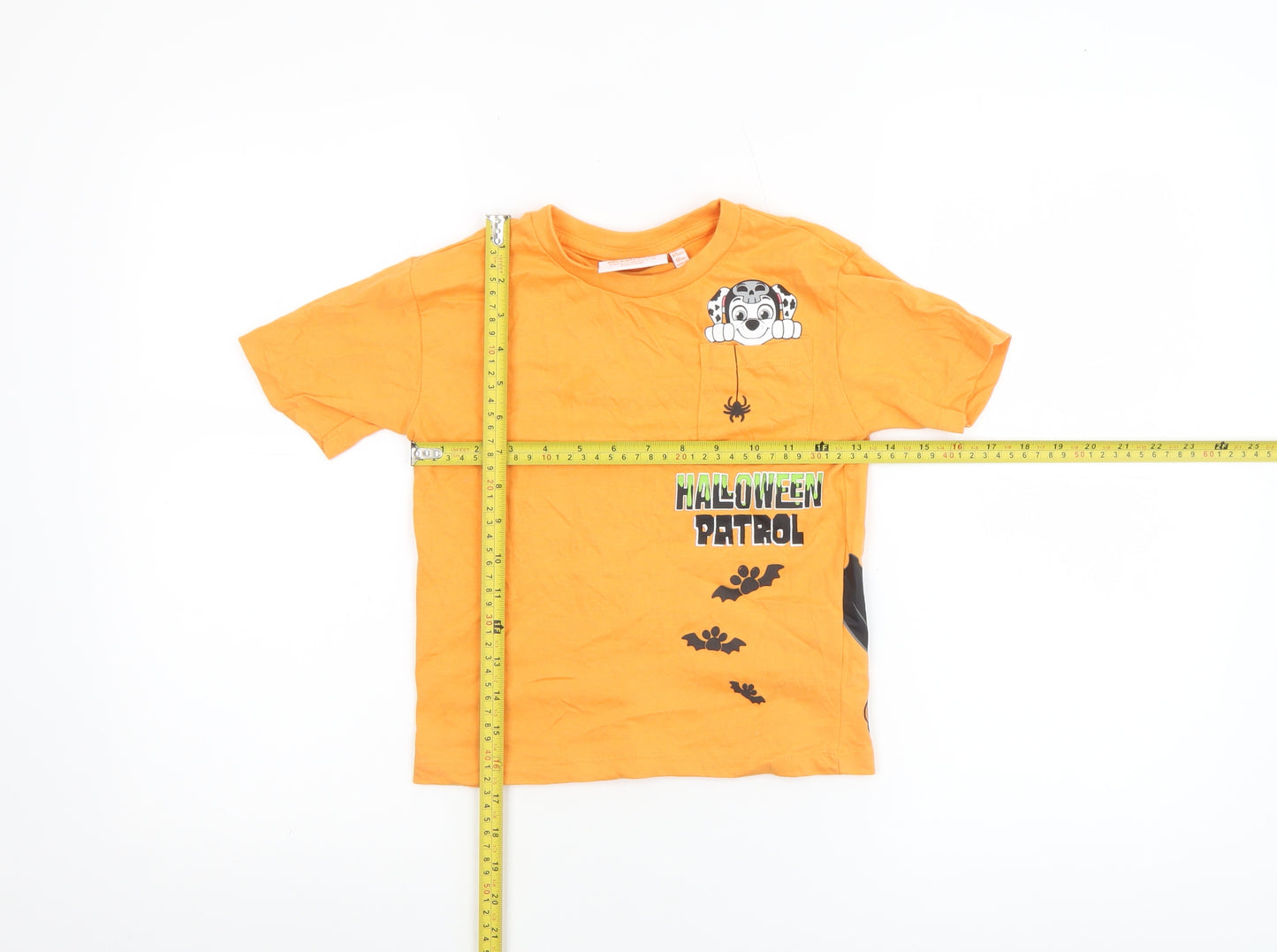 Nickelodeon Paw Patrol Boys Orange Halloween Short Sleeve T-Shirt 4-5 Years