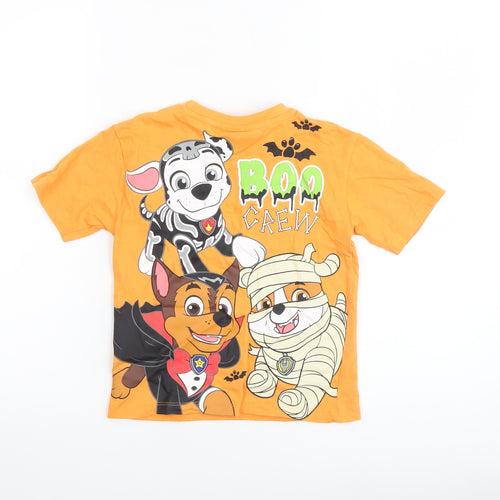 Nickelodeon Paw Patrol Boys Orange Halloween Short Sleeve T-Shirt 4-5 Years