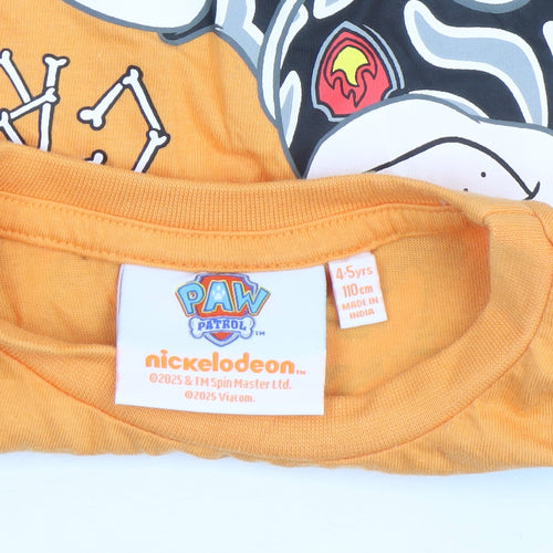 Nickelodeon Paw Patrol Boys Orange Halloween Short Sleeve T-Shirt 4-5 Years